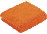 Badetuch VOSSEN "Calypso Feeling", orange, B:50cm L:100cm, Walkfrottee, Obermaterial: 100% Baumwolle, Handtücher, Badetuch, mit schmaler Bordüre, aus 100% hochwerter Baumwolle, Vegan, einfarbig