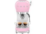 SMEG Espressomaschine "ECF02PKEU", pink (cadillac pink), B:14,9cm H:33cm T:32,9cm, Kaffeemaschinen, Herausnehmbare Tassenablage, Espressomaschine
