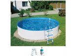 Rundpool KONIFERA "SANTORINI 1", weiß, H:120cm Ø:350cm, Schwimmbecken, Rundpool, in verschiedenen Größen