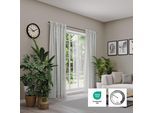 Vorhang NEUTEX FOR YOU "Biella" Gr. 1, grau, B:142cm H:245cm, Jacquard, Polyester, Gardinen, Vorhang, HxB: 245x142, Schal mit verdeckten Schlaufen