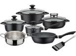 Topf-Set GSW "Gourmet Granit", schwarz, Töpfe, Topf-Set, Induktion