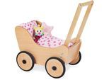 Puppenwagen PINOLINO "Sarah", beige (natur), Puppenwagen, KinderB:55cm H:58cm T:35cm, Holz, Puppenwagen, Made in Europe, B:55cm H:58cm T:35cm