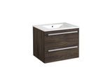 Waschtisch WELLTIME "Serena, Waschbeckenunterschrank inkl. Waschbecken, Badmöbel", braun (braun oak, braune eiche), B:61,5cm H:50cm T:46,5cm, Waschtische, Waschtisch, Breite 61,5 cm, Soft-Close-Funktion, FSC