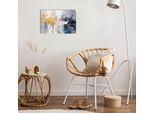 Leinwandbild QUEENCE "Nicole", gold (farbe bild(er): goldfarben), B:60cm H:40cm T:2cm, Canvas, Holzrahmen, Bilder, Leinwandbild, Abstrakt, gold, Wandbild, Bild, Deko