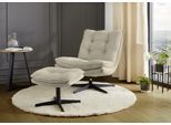 Relaxsessel JOCKENHÖFER GRUPPE "Kasper, B: 76 cm, Sitzhöhe: 47 cm", beige (grau, beige 426, 17), B:76cm H:85cm T:87cm, Sessel, Relaxsessel, Set: mit Hocker, 360 Drehfunktion, Cord