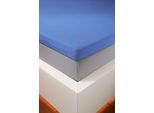 Spannbettlaken BELLANA "bellana deluxe für Topper, mit Elasthan, Premium Jersey 230 g/m²", blau (ciel), 1 Stk., Jersey, 100x200 100x210 100x220 110x200 110x210 110x220 120x200 120x210 120x220 90x200 90x210 90x220 10cm, Jersey, Obermaterial: 95% Baumwolle, 5% Elasthan (LYCRA), Bettlaken, Spannbettlaken, mit 5% Elasthan, für Topper mit 4-10cm Höhe, bügelfrei, faltenfrei