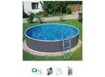Rundpool MY POOL BWT "HYPE 3", grau, H:90cm Ø:300cm, Schwimmbecken, Rundpool, in verschiedenen Größen