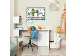 Leinwandbild LUCKYLINDE "Der kleine Tiger und der kleine Bär - Willkommen", bunt (farbe bild(er): bunt), B:30cm H:40cm T:2cm, Canvas, Holzrahmen, Bilder, Leinwandbild, Exklusive JANOSCH Kindermotive