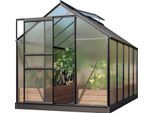 Gewächshaus VITAVIA "Venus 6200", schwarz, B:195cm H:197cm T:321cm, Gewächshäuser, Gewächshaus, Alu-Profilen, 4 mm Hohlkammerplatten