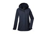 Funktionsjacke "GS 53 WMN JCKT", Damen, Gr. 36, blau (navy), Obermaterial: 100% Polyester;Futter: 100% Polyester, G.I.G.A. DX BY KILLTEC, Jacken Funktionsjacke, Wasser- und winddichte Damenjacke mit abnehmbarer Kapuze, atmungsaktiv
