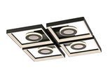 PAUL NEUHAUS Deckenleuchte "TRAFORO", schwarz, 1, Ø 0cm H: 6,2cm, 1 Stk., Leuchten, CCT - über Fernbedienung, dimmbar über Fernbedienung, Memory, Deckenleuchte