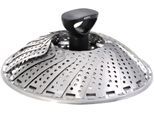 Dampfgartopf GEFU "VITALA", silber, B:8,5cm H:7,6cm L:18cm Ø:27cm, Töpfe, Dampfgartopf, faltbare Dünstschale, Ø 27 cm, Edelstahl, Induktion