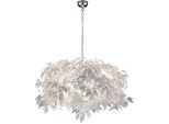 REALITY LEUCHTEN Kronleuchter "Leavy", weiß (weiß nickel), 4, Ø 70cm H: 150cm, 1 Stk., Leuchten, Hängelampe Blatt Design, Pendelleuchte exkl 4xE14 max 28W, Kronleuchter