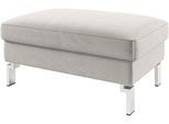 Polsterhocker 3C CANDY "Lecce", grau (hellgrau), B:90cm H:45cm, Hocker, Polsterhocker, Passend zur Serie Lecce