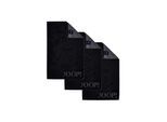 Gästehandtuch JOOP "Gästetuch Classic Frottier 3er Pack", schwarz, B:30cm, Obermaterial: 100% Baumwolle CO., Handtücher, Gästehandtuch