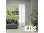 Vorhang NEUTEX FOR YOU "Allure", weiß (reinweiß), B:140cm H:140cm, Jacquard, Polyester, Gardinen, Schal mit Multifunktionsband, Breite 140 cm, nach Maß