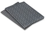 Geschirrtuch ROSS "Geschirrtücher 2er-Set 987 2x HL + Banderole", grau (anthrazit), B:18cm H:3cm L:27cm T:3cm, 50% Baumwolle, 50% Leinen, Geschirrtücher, Geschirrtuch, Zwirn- Halbleinen