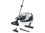 BOSCH Bodenstaubsauger "Serie 6 BGC41XALL, ideal für Allergiker, Hygiene-Filter", weiß, B:32,4cm H:26,7cm T:47,4cm, Bodenstaubsauger, 10 Jahre Motorgarantie, Hartbodendüse, XXL-Polsterdüse, leise, weiß, Bodenstaubsauger