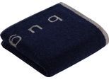Handtuch BUGATTI "Emilio", blau (marine blau), B:50cm L:100cm, Webfrottier, Obermaterial: 100% Baumwolle, Handtücher, Handtuch, mit Logo-Schriftzug