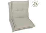 Sesselauflage GO-DE, beige, B:50cm H:100cm, Bezug: 100% Polyester, Polsterauflagen, Sesselauflage, nieder, wasserabweisend