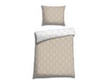 Wendebettwäsche FLORELLA "Bonia beige Fein-Renforcé, 100% Baumwolle", beige, B/L: 140cm x 200cm, 1 Stk., 1 Stk., Renforcé, B/L: 70cm x 90cm, Renforcé, Obermaterial: 100% Baumwolle CO., Bettwäsche, Wendebettwäsche