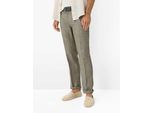 Chinohose BRAX "Style EVANS", Herren, Gr. 24, Normalgrößen, khaki, Web, 100% Leinen, Hosen Chinohose