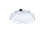 PAULMANN LED Deckenleuchte "Selection Bathroom Luena IP44, 3000K Chrom 230V Glas/Metall", silber (transparent, chromfarben), 1, Ø 25cm H: 9,5cm, Leuchten, LED Deckenleuchte