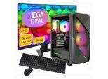 GAMEMAX Gaming-PC-Komplettsystem "MegaDeal Striker 2713 Intel i7 14700F 16GB 1TB SSD RTX 5060Ti", Energieeffizienz: E, schwarz, Microsoft Windows 11 Home (64 Bit), 16 GB RAM 1.000 GB SSD, Computer_Komplettsysteme, Windows 11 + MSI MAG 32C6X Curved Monitor, 80cm (32"), Gaming-PC-Komplettsystem