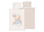 Babybettwäsche BABY BEST "BabyBest Moon and Stars", bunt, B/L: 100cm x 135cm, 1 Stk., 1 Stk., Renforcé, B/L: 40cm x 60cm, 2 Stk., Renforcé, Obermaterial: 100% Baumwolle, Bettwäsche, Babybettwäsche