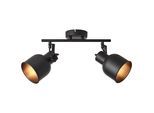 BRILLIANT Deckenstrahler "Rolet", braun (sand schwarz), 2, H: 18cm, 1 Stk., Leuchten, Spotrohr 2flg sand schwarz, Deckenstrahler