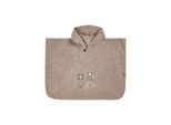 Kapuzenhandtuch STERNTALER "Badeponcho BAUERNHOF", beige (sand), 1 Stk., Frottee, Handtücher, Kapuzenhandtuch