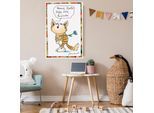 Leinwandbild LUCKYLINDE "Meine Katze lässt dich Küssen", bunt (farbe bild(er): bunt), B:40cm H:60cm T:2cm, Canvas, Holzrahmen, Bilder, Leinwandbild, Exklusive JANOSCH Kindermotive