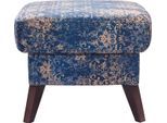 Hocker EXXPO - SOFA FASHION "Side, extravaganter Bezug, bequem und komfortabel", blau, B:57cm H:47cm T:57cm, Hocker, Hocker