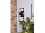 Weinregal MIRRORS AND MORE "Annabell", schwarz, B:25cm H:69cm T:12,5cm, Metall, Regale, Weinregal, Platz für 6 Flaschen