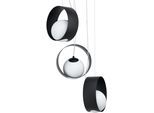 EGLO Pendelleuchte "CAMARGO", schwarz (schwarz, weiß), 3, Ø 35cm H: 150cm, 1 Stk., Leuchten, Hängeleuchte, Hängelampe, dimmbar, Pendelleuchte