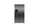 HISENSE Multi Door "RQ5P640SYKD", Energieeffizienz: D, schwarz inox, B:91cm H:179cm T:72,5cm, Kühlschränke, DualTech-Kühlsystem, MetalCooling, Wasser-/Eisspender, Multi Door