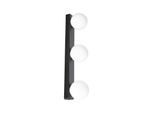 PAULMANN Wandleuchte "Selection Bathroom Gove IP44 max. 3x20W Balken Glas/Metall", schwarz (schwarz, weiß), 3, H: 10cm, 1 Stk., Leuchten, G9, Wandleuchte