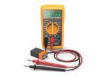 Multimeter HAMA "Digitalmultimeter zum Messen von Spannung, Strom und Widerstand, 300V", gelb, B:7cm H:13,7cm L:2,8cm, Kunststoff, Stahl, Spannungsprüfer, Multimeter