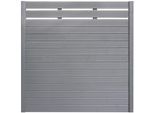 Holzzaun BM MASSIVHOLZ, grau, H:180cm, Holzwerkstoff, Zaunelemente, Holzzaun, Fichte grau lasiert, LxH: 180x180 cm