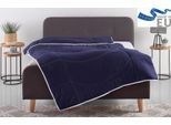 Microfaserbettdecke OTTO HOME "Microlux, Bettdecke 135x200 cm und Übergrößen bis 240x220cm", blau, B:135cm L:200cm, Bezug: 100% Polyester. Obermaterial: 100% Polyester. Füllung: 100% Polyester, Bettdecken, Microfaserbettdecke, fest versteppter Bezug - keine Bettwäsche nötig, Sommer, Winter