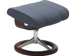 Fußhocker STRESSLESS "Consul", blau (sparrow blau paloma), B:54cm H:41cm T:39cm, Leder BATICK: BATICK ist ein leicht korrigiertes, durchgefärbtes und genarbtes Möbelleder, bei dem die meisten Unebenheiten und Spuren in der Regel entfernt wurden.;Leder PALOMA: PALOMA ist ein durchgefärbtes Semianilin-Möbelleder mit natürlicher Narbung.;ROHLEDER Stoff Q2 FARON: Ein fester zuverlässiger Bouclé mit ei