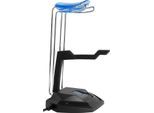 SADES Headset-Halterung "Anubis' Staff SA-W10", schwarz (schwarz, blau), B:12,8cm H:26,5cm T:16cm, Gerätehalterungen, Headset-Halterung