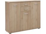 Kombikommode PRIESS "Barcelona mit 4 Schubkästen und Tür in 6 Farben", braun (edelbuchefarben), B:123cm H:103cm T:38cm, Holzwerkstoff, Sideboards, Kombikommode
