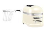 KITCHENAID Toaster "Artisan 5KMT2204EAC ALMOND CREAM", braun (almond cream), B:18cm H:22,5cm T:33cm, Toaster, mit Sandwichzange, Toaster