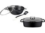 Topf-Set GSW "Gourmet Granit", schwarz, Töpfe, Topf-Set, Induktion