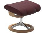 Fußhocker STRESSLESS "Consul", rot (bordeaux batick), B:54cm H:41cm T:39cm, Leder BATICK: BATICK ist ein leicht korrigiertes, durchgefärbtes und genarbtes Möbelleder, bei dem die meisten Unebenheiten und Spuren in der Regel entfernt wurden.;Leder PALOMA: PALOMA ist ein durchgefärbtes Semianilin-Möbelleder mit natürlicher Narbung.;ROHLEDER Stoff Q2 FARON: Ein fester zuverlässiger Bouclé mit einem s