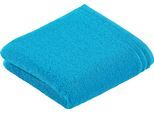 Badetuch VOSSEN "Calypso Feeling", blau (turquoise), B:50cm L:100cm, Walkfrottee, Obermaterial: 100% Baumwolle, Handtücher, Badetuch, mit schmaler Bordüre, aus 100% hochwerter Baumwolle, Vegan, einfarbig