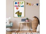 Leinwandbild LUCKYLINDE "Tigerente mit Herz", bunt (farbe bild(er): bunt), B:40cm H:60cm T:2cm, Canvas, Holzrahmen, Bilder, Leinwandbild, Exklusive JANOSCH Kindermotive
