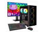 GAMEMAX Gaming-PC-Komplettsystem "MegaDeal Draco XD 2692 AMD Ryzen 5 5500 RTX 5060 16GB 1TB SSD", Energieeffizienz: E, schwarz, Microsoft Windows 11 Home (64 Bit), 16 GB RAM 1.000 GB SSD, Computer_Komplettsysteme, Windows 11 + MSI PRO MP2412DE Monitor 60cm (24"), Gaming-PC-Komplettsystem