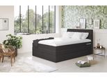 Boxspringbett COTTA "Shark inkl. Bettkasten und Topper", grau (charcoal), B:146cm L:212cm, 100% POLYESTER (PES), Komplettbetten, Boxspringbett, erhältlich in den Breiten 140x200cm, 160x200cm und 180x200cm